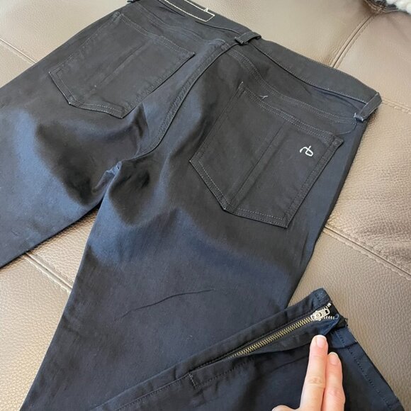 Rag and bone Zipper Capri in Cotswold (black coated) - Picture 6 of 6